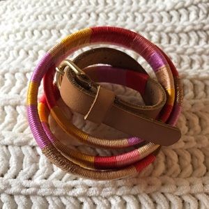 J. Crew multicolor skinny belt Sz. Med.